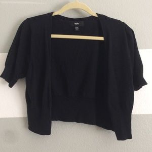 Black cropped cardigan